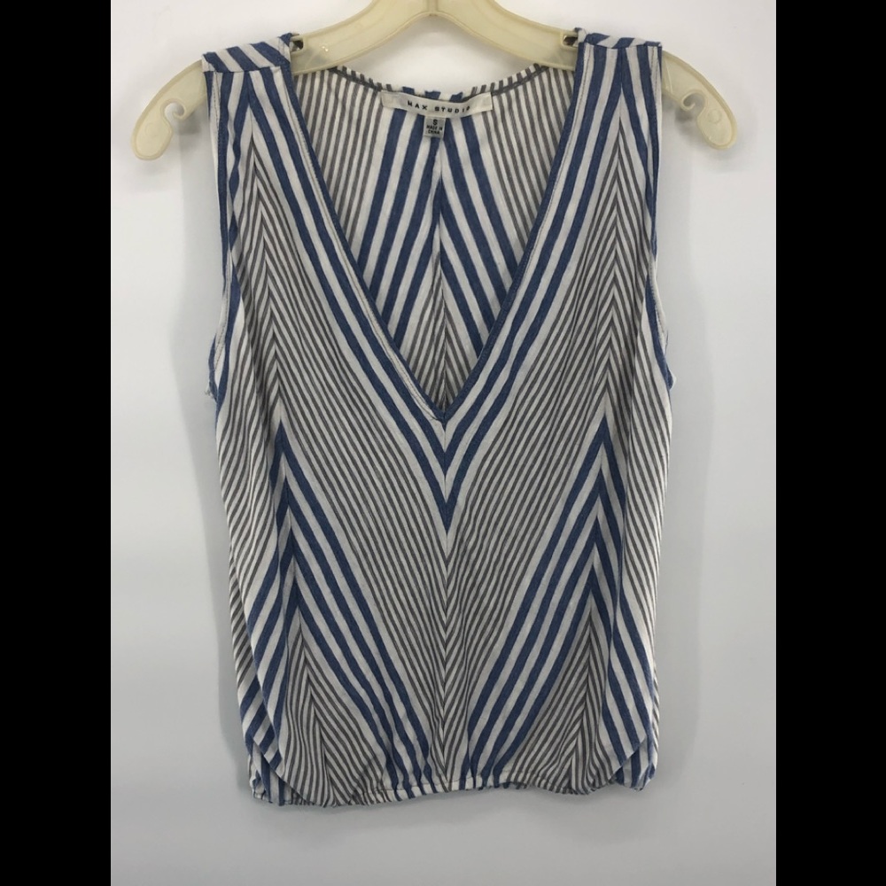 🧨5 for $25 sale🧨 Max Studio V Neck Crop Sleeveless Top sz S